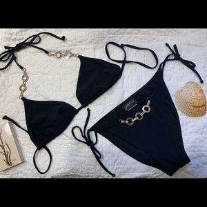 Black Gottex String Bikini size 8